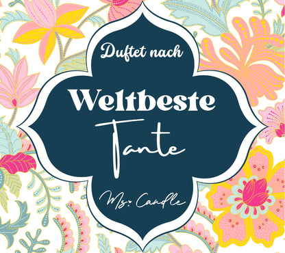 Duftkerze mit Botschaft - Weltbeste Tante