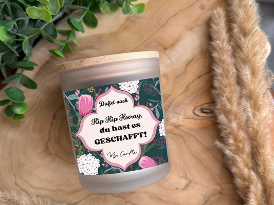 Bachelor Degree Graduation Duftkerze mit Spruch Sojawachs Abschlussgeschenk Freunde Studium Custom Geschenk Graduation Universität Doktor